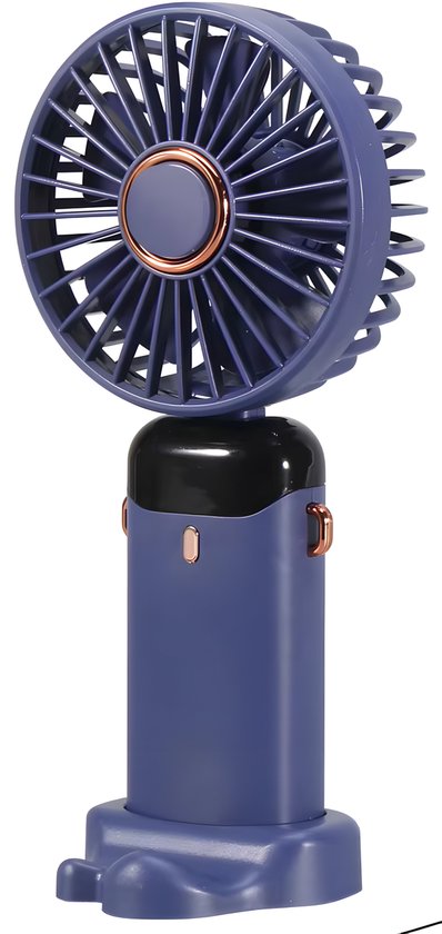 efluky Handheld ventilator, oplaadbare batterij aangedreven ventilator met ledlicht, draagbare USB-ventilator stil voor thuis
