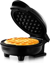 Bol.com Goodware - Mini wafelijzer - Wafelmaker - Mini Waffle maker - Compact - Zwart aanbieding