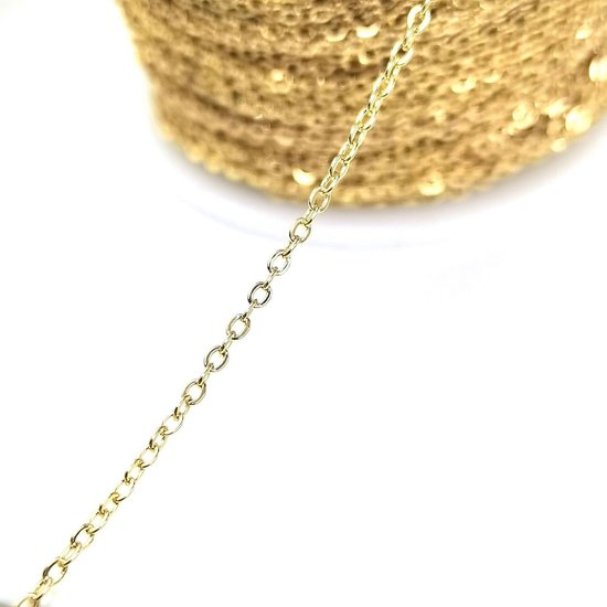 3 meter schakelketting, schakelketting, metalen ketting, ronde