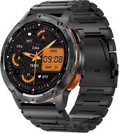 Bol.com Smartwatch Royal Empire AK59 - AMOLED Scherm - Smartwatch Heren - Inclusief Extra Silicone bandje - Horloge kast 45mm - ... aanbieding
