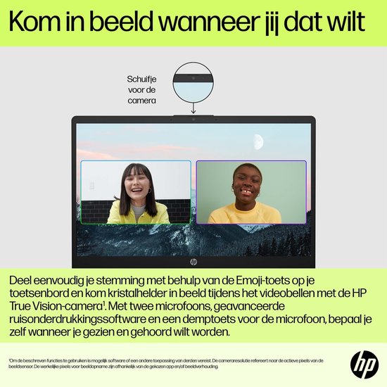 HP Clamshell i3-1315U 8GB/512 15.6 W11H - 512 GB Intel® Core™ i3 Laptop 39,6 cm (15.6") Full HD DDR4-SDRAM SSD Wi-Fi 6 (802.11ax) Windows 11 Home Zilver - HP - Hoofdafbeelding