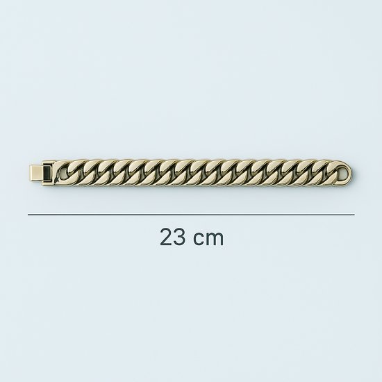 Bracelet à maillons en acier inoxydable argenté
