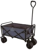 Bol.com Benson Opvouwbare bolderkar - extra brede wielen - 80 kg laadvermogen - zwart aanbieding