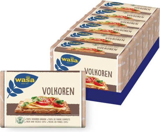 Wasa Volkoren Knäckebröd - 6 x 260g