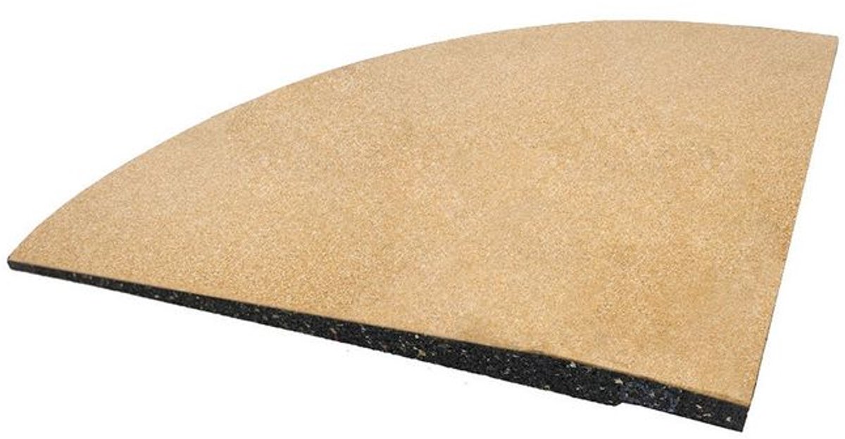 Hoekstuk rubber rand sportvloer 'BEACH' - 25x25 cm - 20 mm
