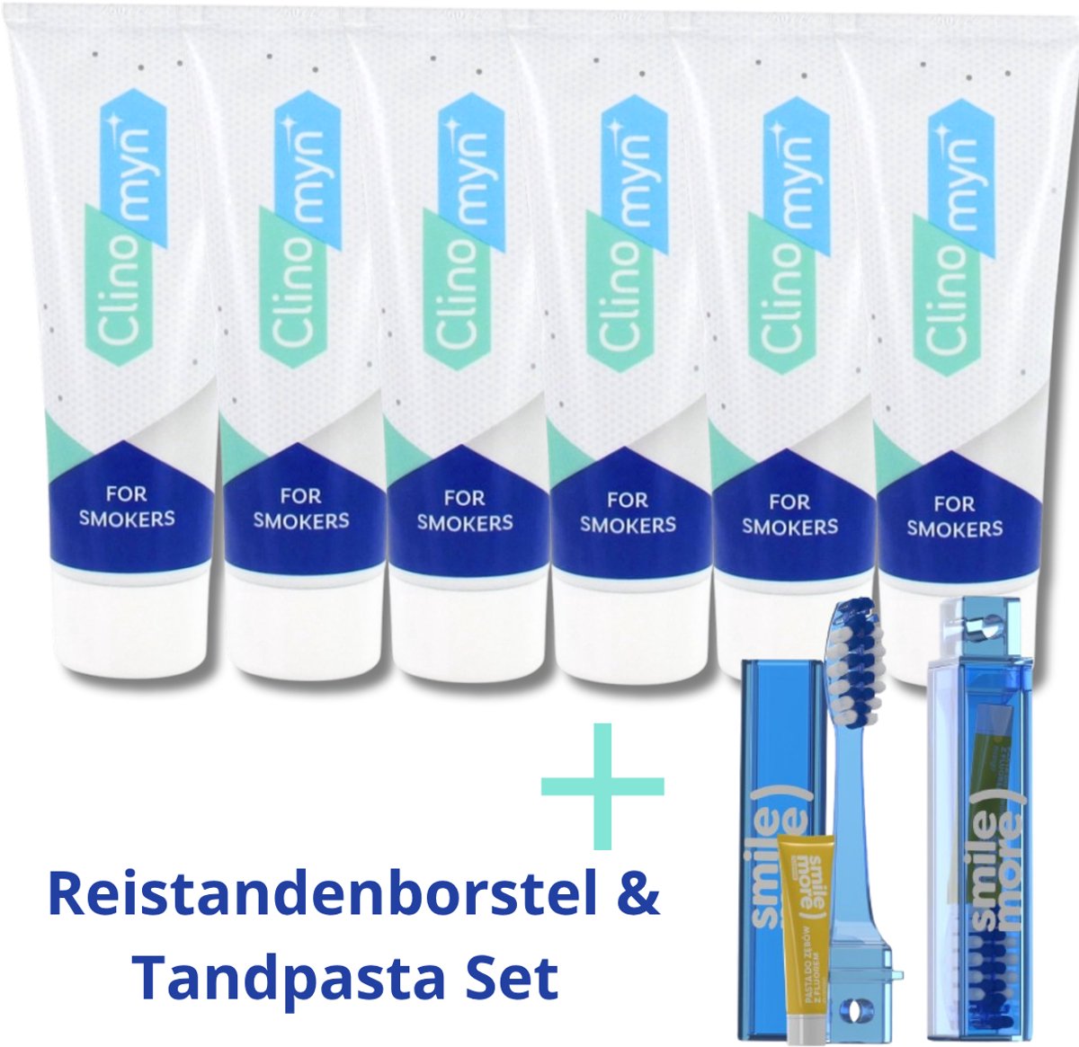 Goedkoopste Clinomyn Fresh Mint Smokers Tandpasta - Rokers Tandpasta - 6 x 75 ml - Tandpasta Voordeelverpakking