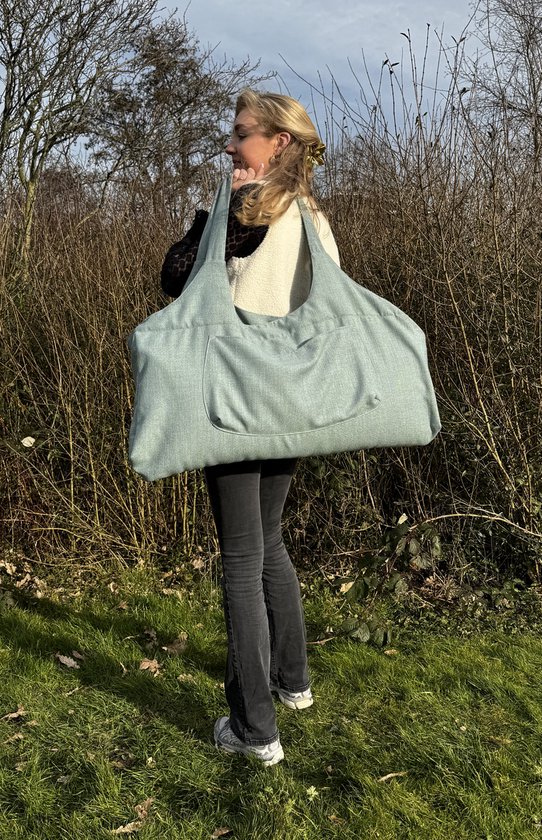ZENSEOUS Duurzaam Yoga Sport Shopper Strand Cabine Reis Tas Licht Groen of Blauw van ZENSEOUS — afbeelding 2