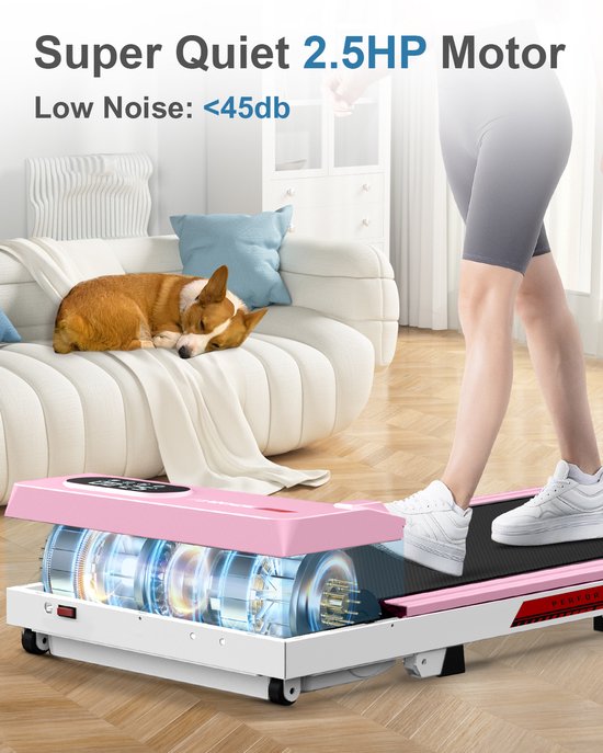 Opvouwbare loopband met helling - 3-in-1 - 2,5 pk motor - 1-8 km/u - 130 kg