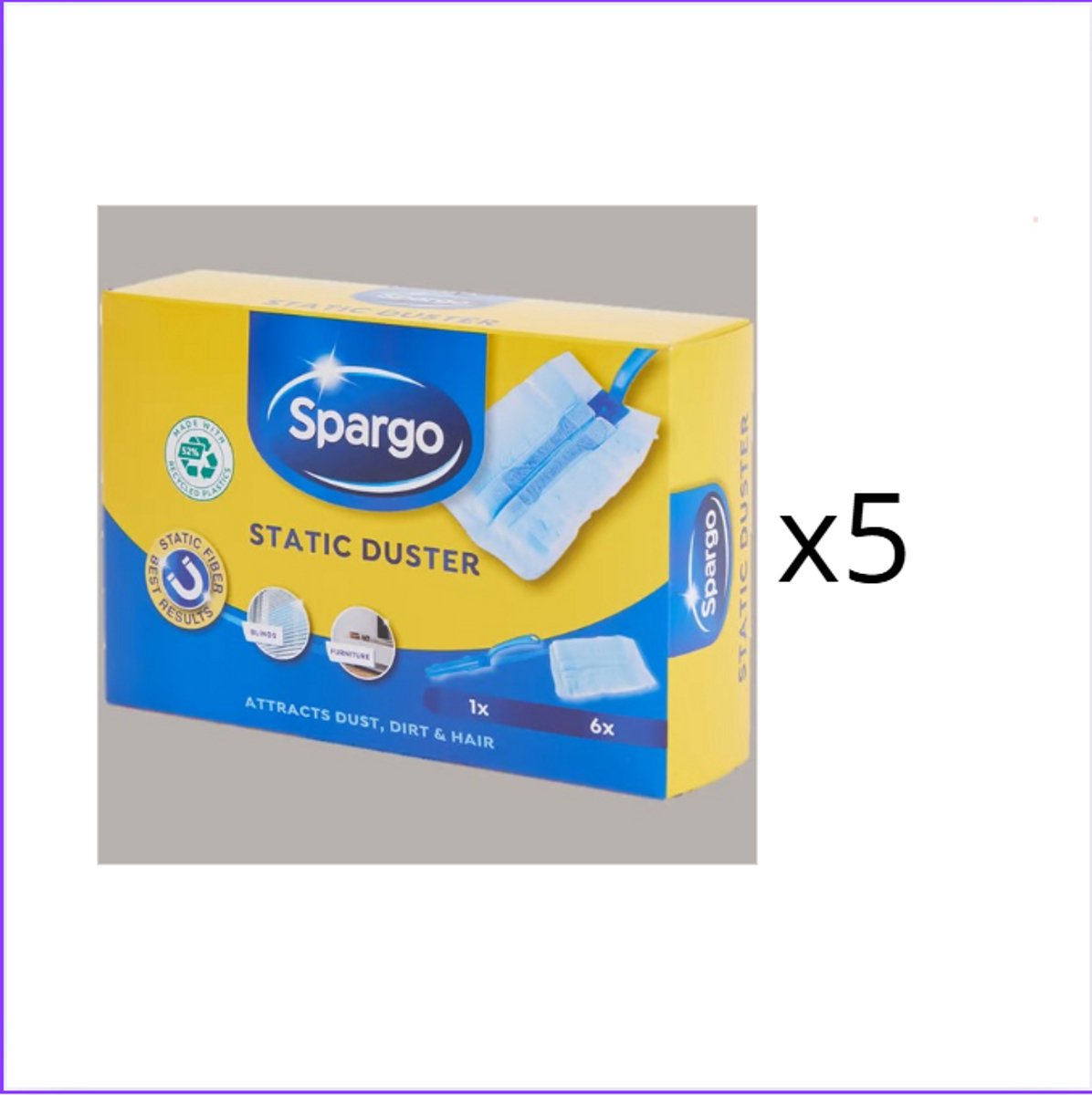 Spargo houder voor statische stofdoek Incl. 6 doekjes x5