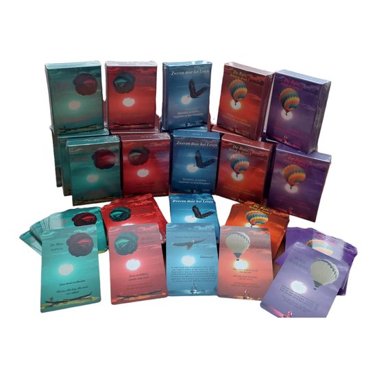 ACTIE box Orakel,- inzichtkaarten (5 x deck) - Orakelkaarten - inspiratiekaarten - A. de Laar