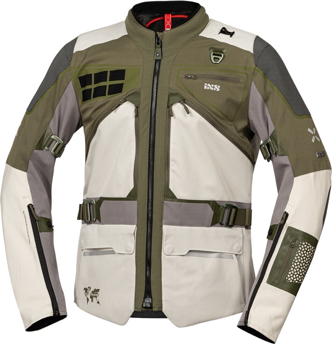 IXS Venture-Air 1.0 Groen Grijs Textiele Motorjas - Jas