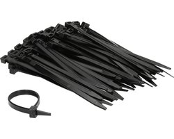 Sapiselco Kabelbinders Zwart - 180x7,5mm - Tie Wraps 100 Stuks