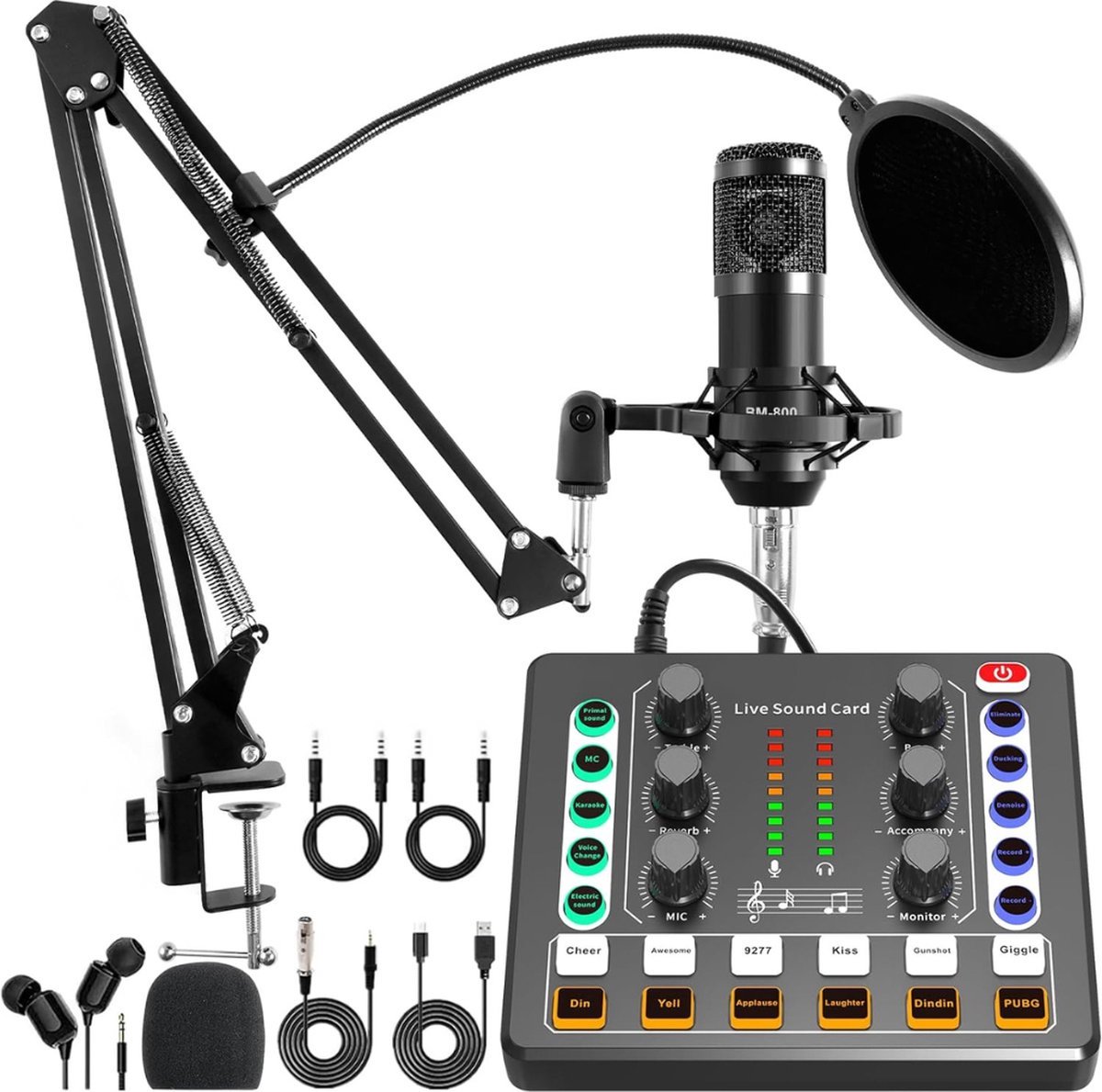 Thuys – Podcast Starterset – Podcast Set – Studio – 41 x 24 x 8cm – Zwart