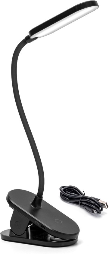 Aigostar 10A54 - Bureaulamp Led -  Dimbaar - Touch Control - Opladende USB - Leeslamp - Bedlamp - Zwart