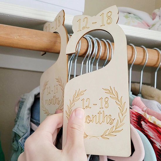 Baby kledingkast kledingmaat verdeler, set van 8 kinderkamers baby kast kledingverdeler, baby kinderkamer kleine kinderen kleding maat organisator splitter meisje - bloemenpatroon