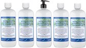 Bodylotion Rozemarijn & Eucalyptus 1 Liter - met gratis pomp - set van 5 stuks - Voordeelverpakking