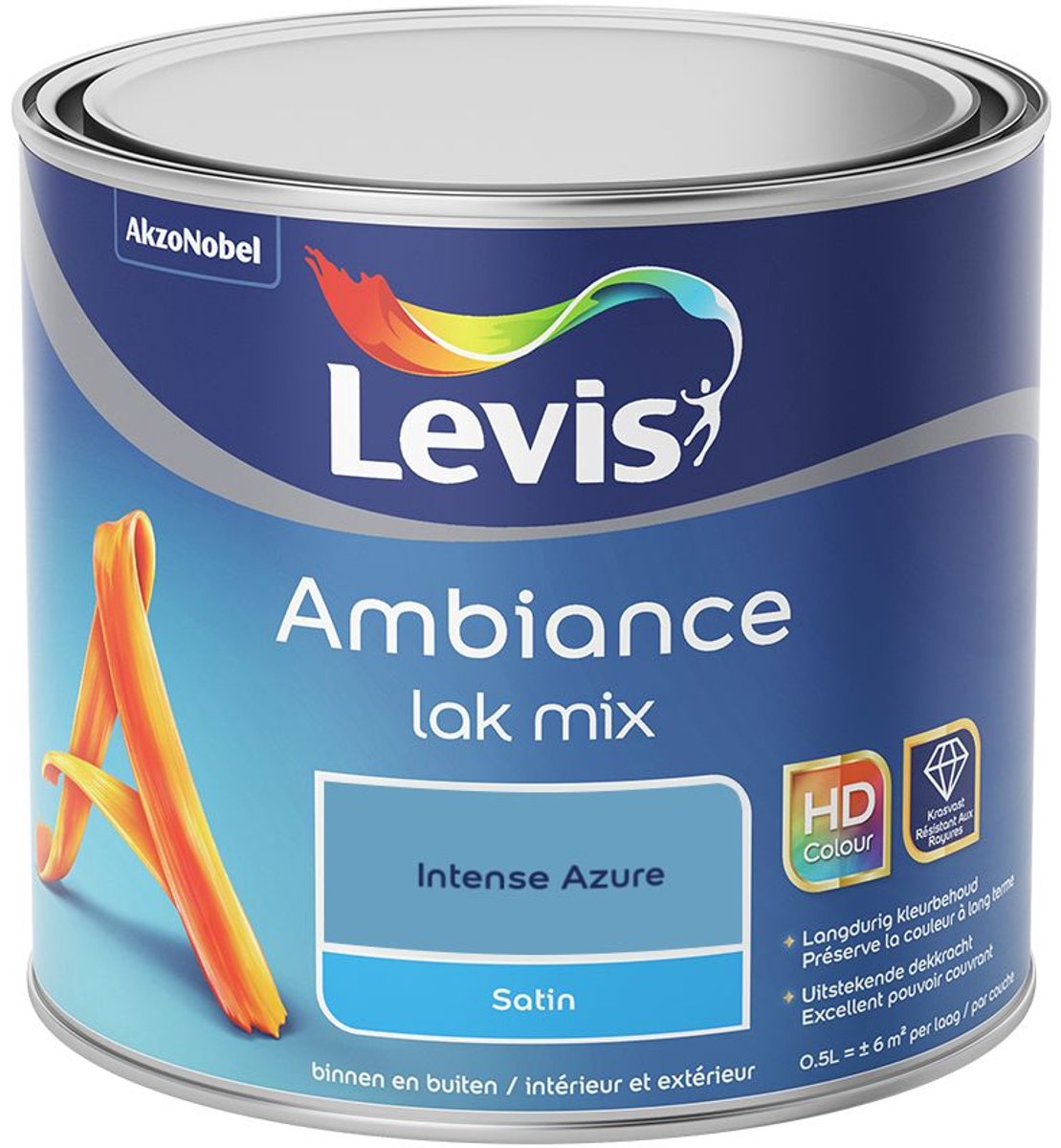Levis - Ambiance Lak Satin Mix - Intense Azure - Mengverf - 0,5 L