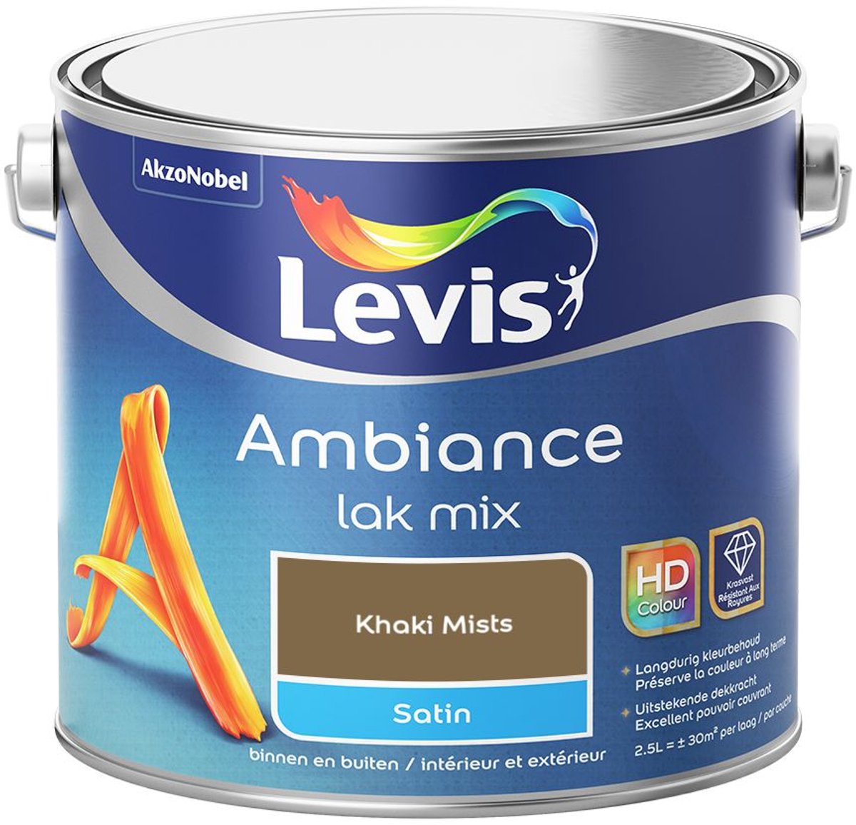Levis - Ambiance Lak Satin Mix - Khaki Mists - Mengverf - 2,5 L
