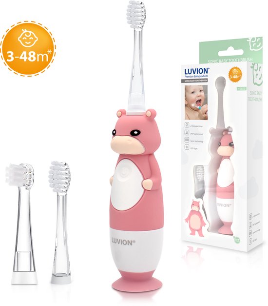 LUVION 400S Hippo Elektrische Tandenborstel voor Baby met - LUVION® - €25,94