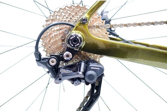Rinos Sandman 4 - Gravel Fiets - Gravel Bike - carbonframe - GRX400 20 versnellingen - hydraulische schijfremmen - lichtgewicht - allround fiets voor elk terrein - Kameleon - Goud-Groen 56 van Rinos — afbeelding 2