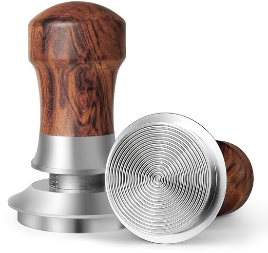 HOLIHOKY Tamper 54 mm, drukregelende koffietamper met roestvrijstalen