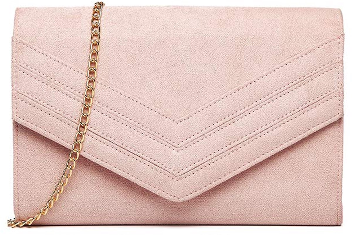 Miss Lulu Dames Clutch Elegante Avondtas Envelop Schoudertas Crossbody met Ketting voor Bruiloft Feest Prom