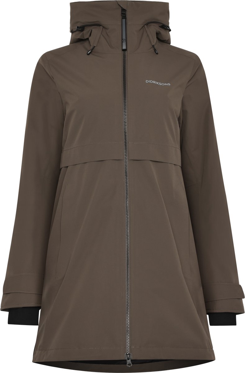 Didriksons HELLE WNS PARKA 6 Dames Outdoorjas Mocha Bruin