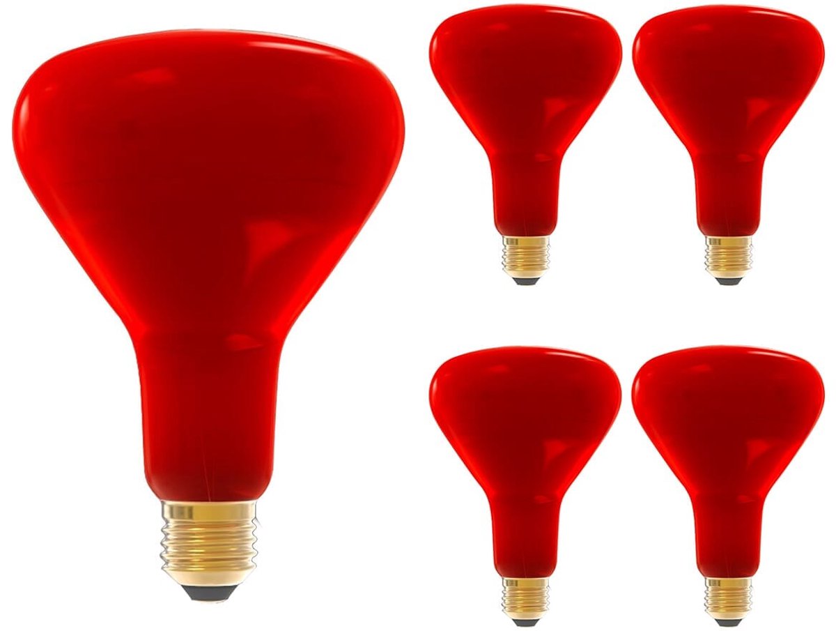 Technik R125 Infraroodlamp E27 150W - 1250lm - 2700K - Rood Licht - Warmtelamp - 5 stuks