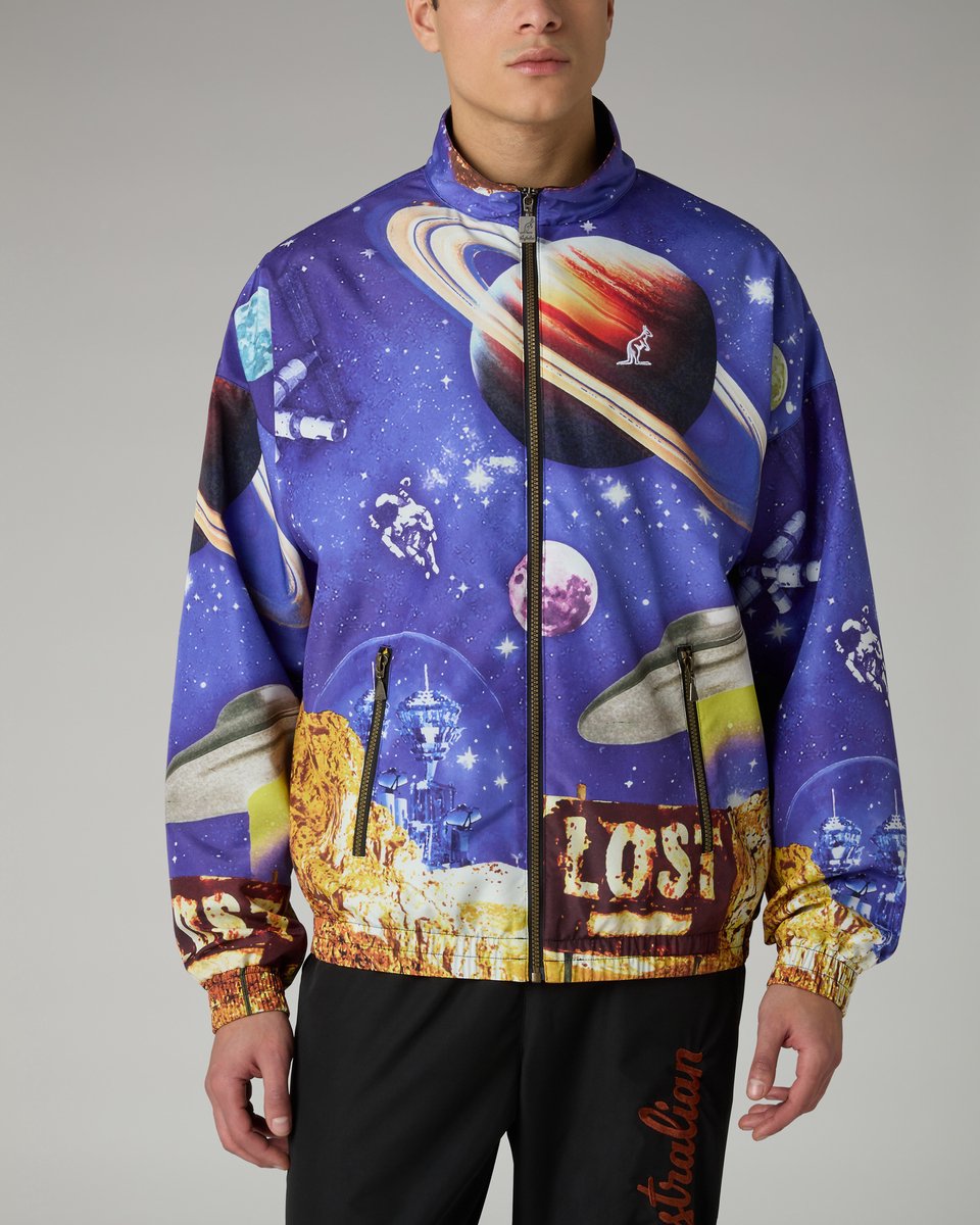 Australian Archive print jasje reversible Lost Zwart -Maat XL