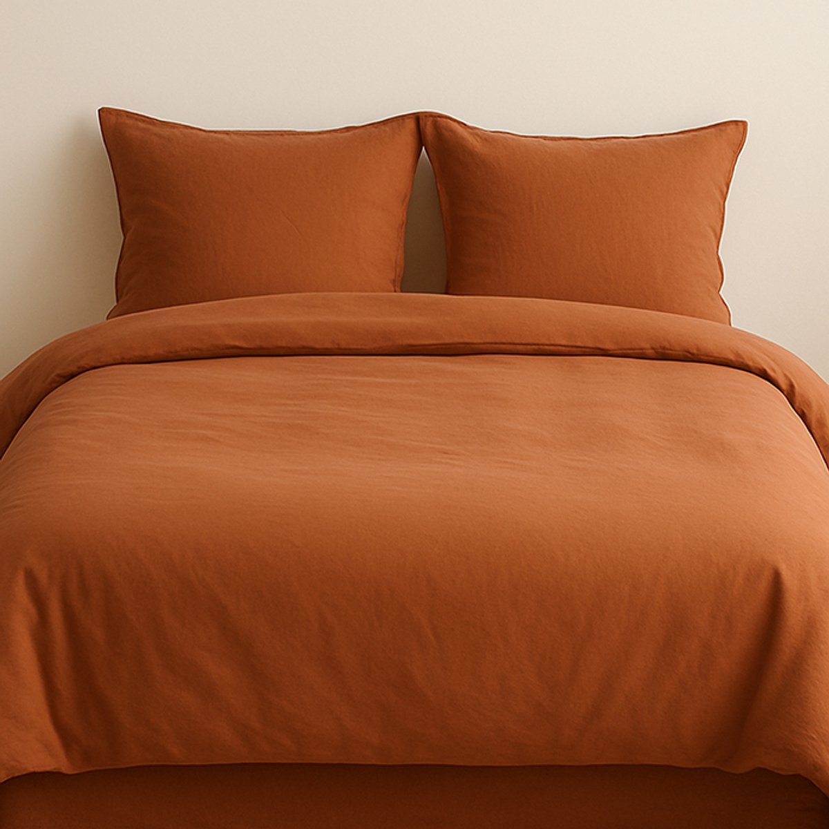 Zavelo Effen Dekbedovertrek Terra - 2-persoons (200 x 200/220 cm) - 100% katoen - Super Zacht - Kleurvast