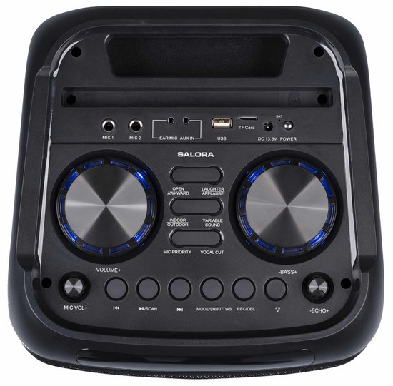 Salora PARTYBOX400 - Party Speaker - Box - Speakers - Partybox - 400 watt - LED verlichting - Bluetooth van Salora — afbeelding 4