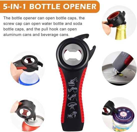 Vitility Universele Dekselopener - Voor potten en flessen - Antislip