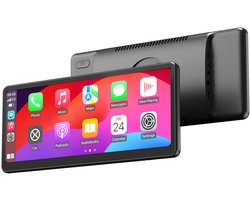 MINIX CP89-HD Draagbaar Draadloos CarPlay/ Android Auto Beeldscherm, 60FPS 8,9 Inch 1920*720 IPS Touch Screen, Magnetische Zuiging, Plug-and-Play, Dubbele Bluetooth/ 3,5mm AUX/ FM Zender/ Ingebouwde Luidspreker, Knopbediening, Omgevingslicht