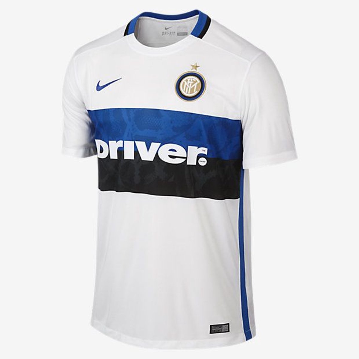 Inter Uit-Shirt 2015/2016 - Nike - Heren - Voetbal - Vintage - Wit/Blauw/Zwart - M
