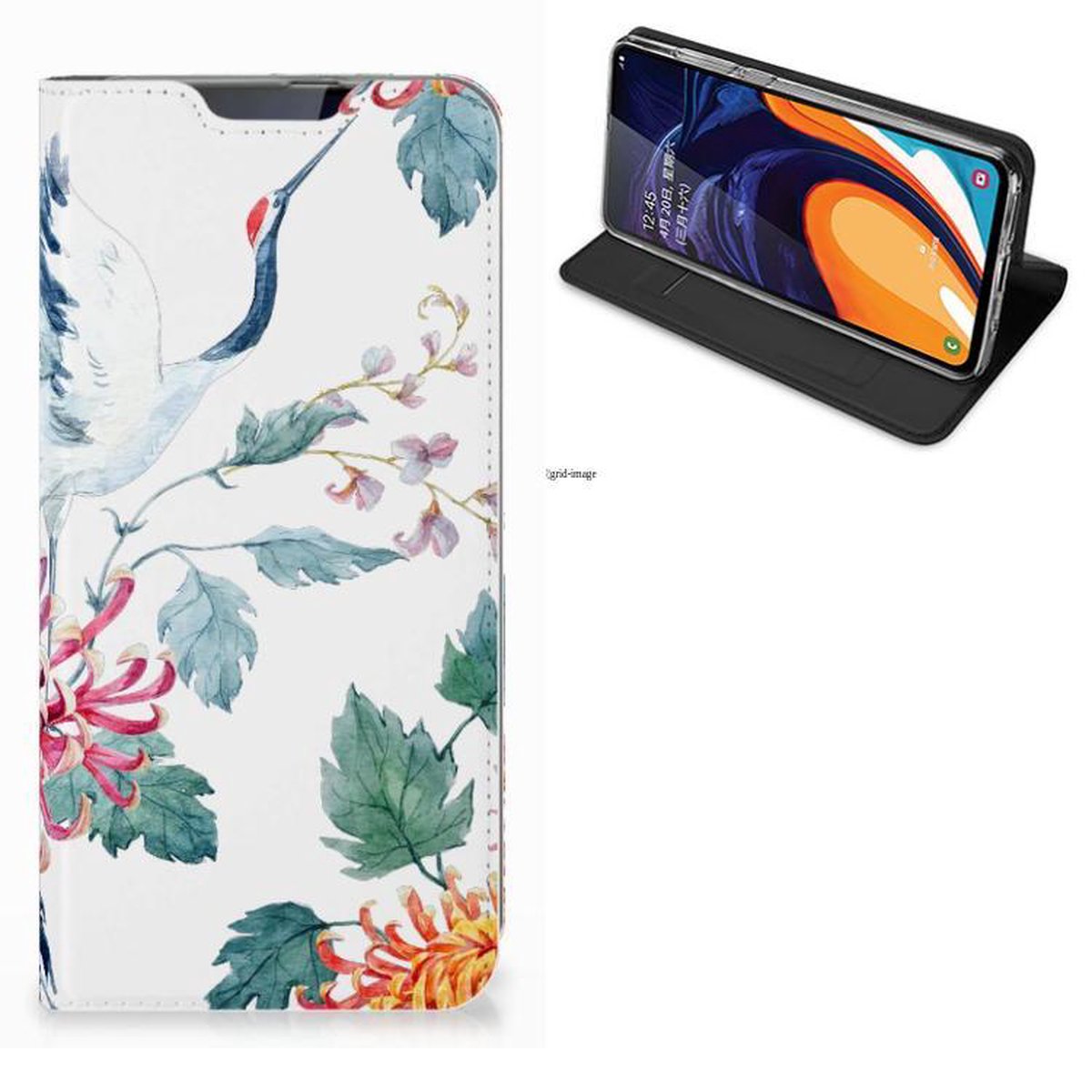 Samsung Galaxy A60 Hoesje maken Bird Flowers