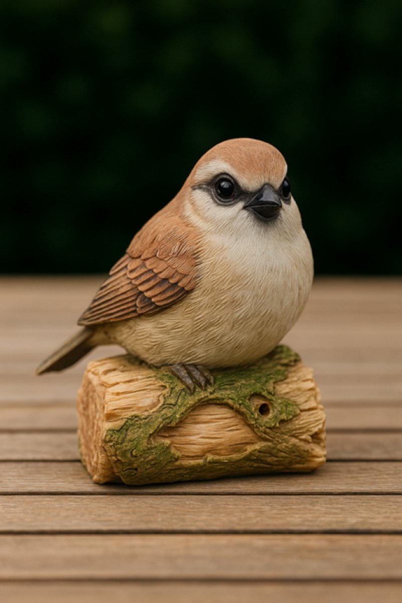 Cottage trade company - Vogel Met Geluid - Musje - 13 x 7 cm Hoogte 13 cm