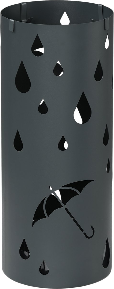 HOMCOM-Schirmhalter-Stahl-Ø17 x 41H cm-Dunkelgrau