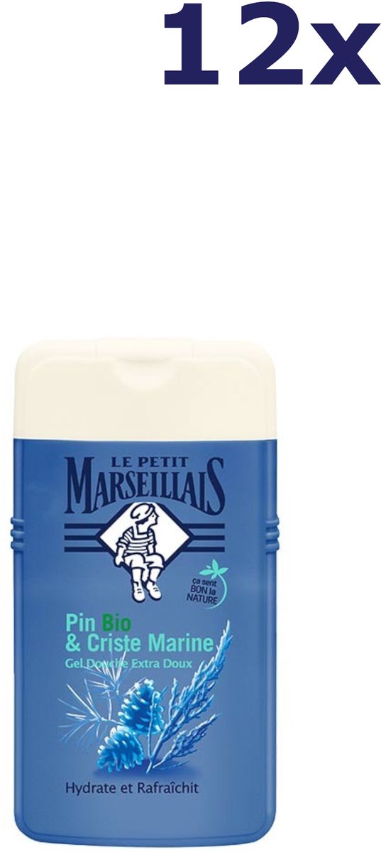 Goedkoopste 12x Le Petit Marseillais Douchegel Pin et Criste Marine BIO 250ML