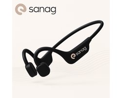 Sanag Sport headphone - IPX7 Waterdicht - 32G Geheugen - Air Conduction 2.0 - 8u Batterij - Bluetooth 5.3 - Magnetisch Opladen - Zwart
