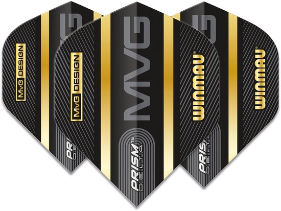 Winmau Prism Delta MVG Black/Gold - Dart Flights
