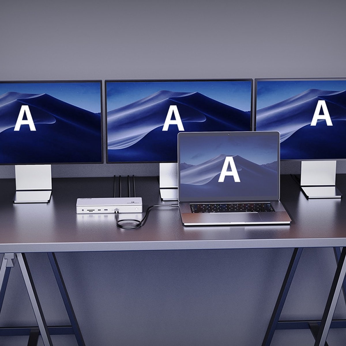 Wavlink Thunderbolt 4 Elite Docking Station met 2 x HDMI + 1 x TB4 + 1 x USB-C + 4 x USB-A + 2.5G Ethernet + 1 Audio + Kaartlezer (96W opladen) thumbnail 5