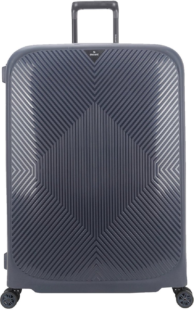 Decent Axiss-Fix Spinner TSA Reiskoffer vaste sluiting 110 liter – Grote maat koffer 78x54x33 – Reiskoffer met wielen - Lichtgewicht koffer – Reiskoffer groot - Veilig TSA Cijferslot – Donkerblauw