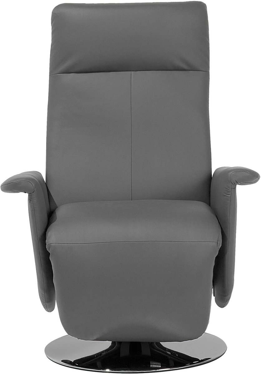 Afbeelding 2 van BELIANI PRIME TV-fauteuil Grijs Kunstleer Verstelbaar