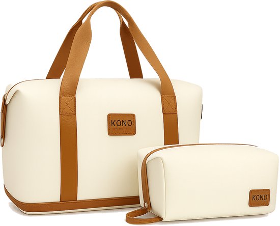 Kono Reistas - Uitbreidbaar tot 40L - Met Smart-Sleeve voor op een Koffer - Waterdicht en Duurzaam - Beige Brown