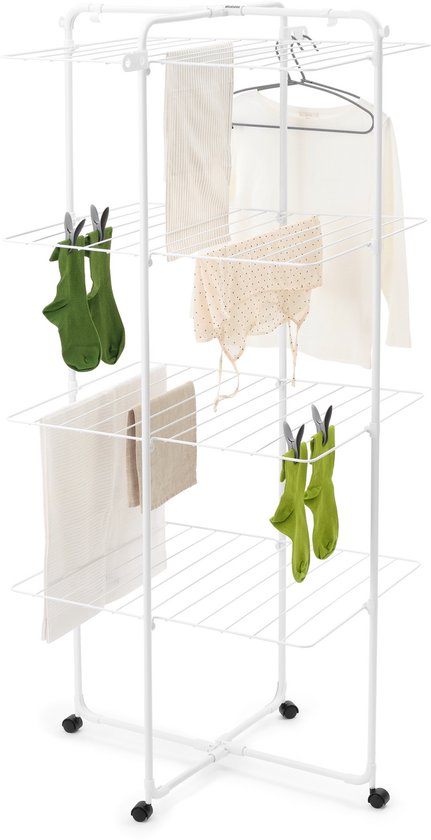 Brabantia HangOn Droogtoren - 30 m - Inklapbaar Wasrek - White