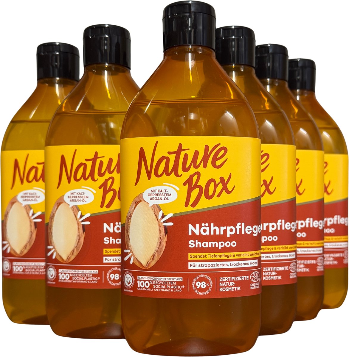 Nature Box - Argan - Shampoo - Haarverzorging - Voordeelverpakking - 6 x 385 ml