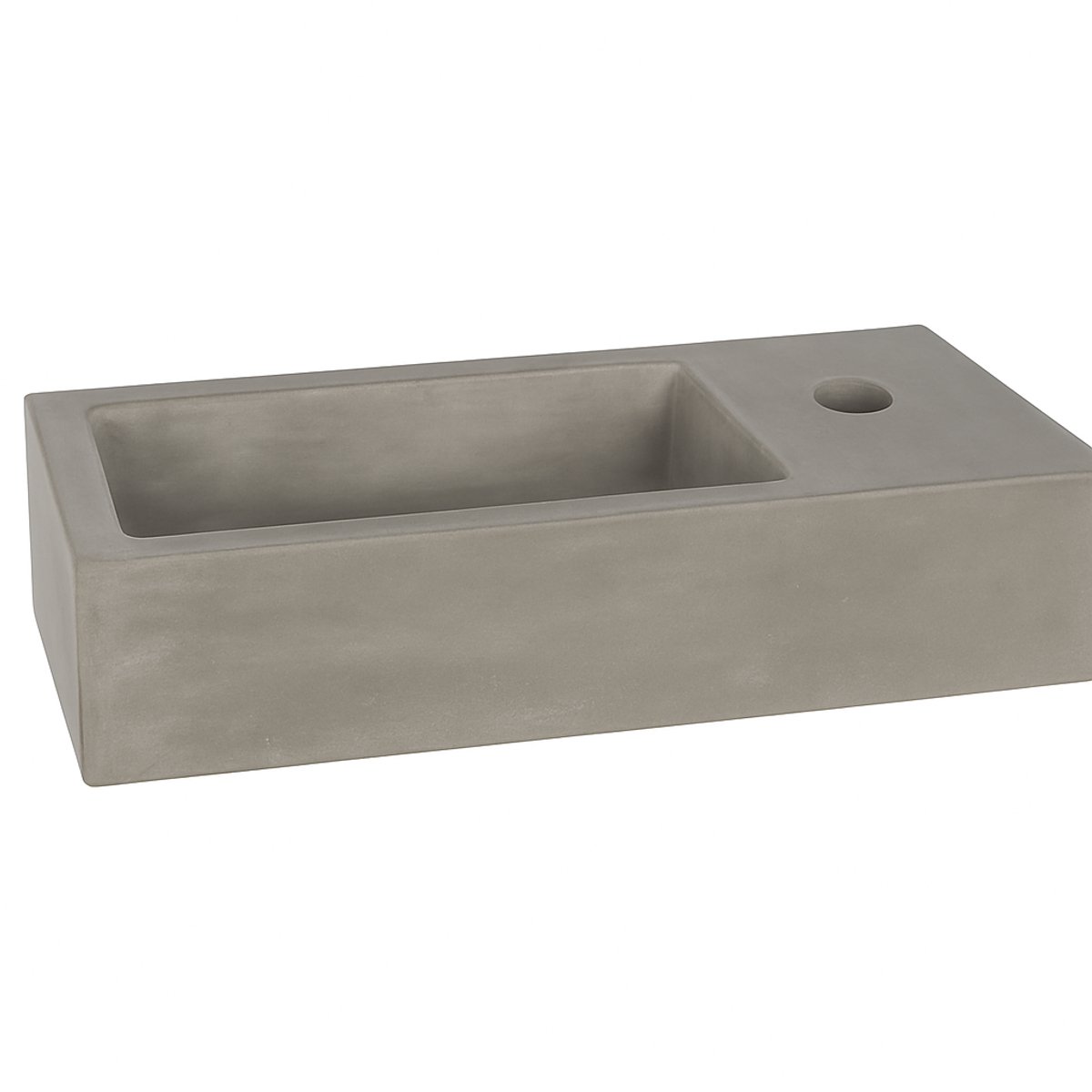 Differnz Toiletfontein Ethan – Beton – Kraangat Rechts – 38.5 x 18.5 x 9 cm – Wandmontage