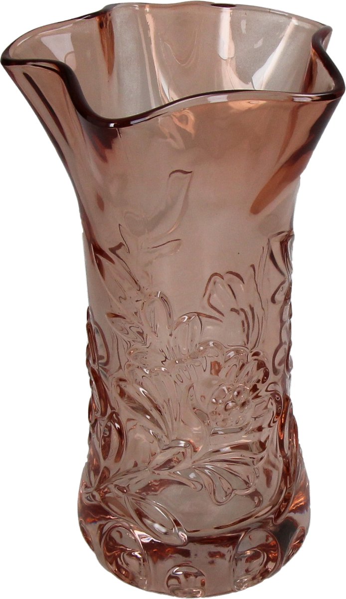 HD Collection Vaas Glas Oranje 13,5x13,5x23cm Orange