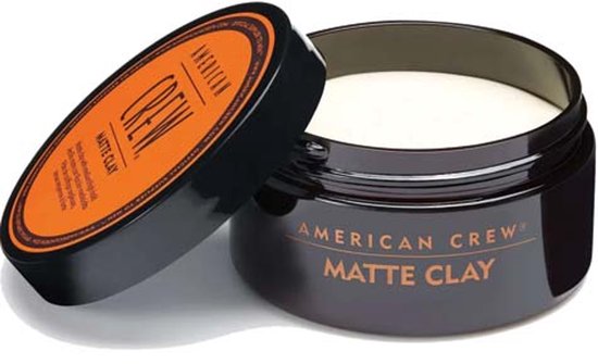 American Crew Matte Clay pot met deksel open, product zichtbaar
