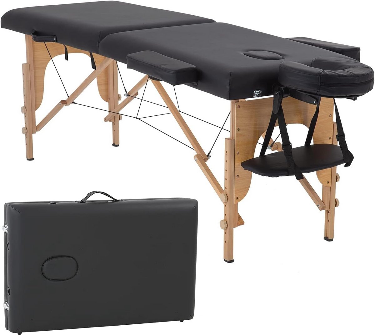Draagbare Massage Tafel 73 Inch - In hoogte verstelbare en opvouwbare Massagetafel voor Thuis en Professioneel Gebruik